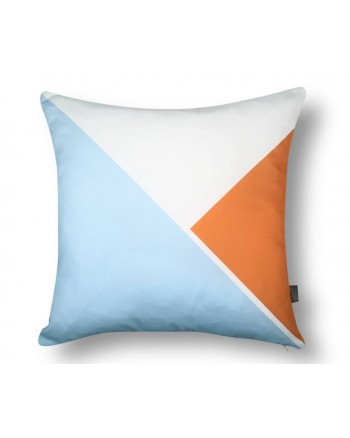 SCOUT TRIANGLE CUSHION COVER in SKY/ORANGE