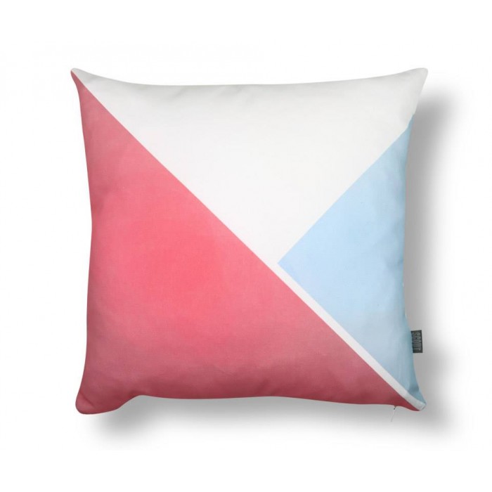 SCOUT TRIANGLE CUSHION COVER in PINK/SKY