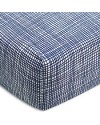 SCOUT COT FITTED SHEET | NAVY CROSS HATCH
