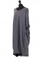 MADE IN ITALY PIA POCKET DRESS | CHARCOAL
