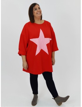 MADE IN ITALY | ZABRA STAR TOP | RED