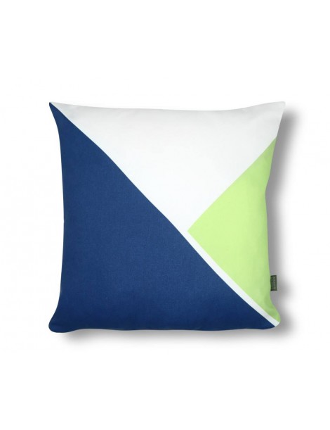 SCOUT TRIANGLE CUSHION in NAVY/GREEN